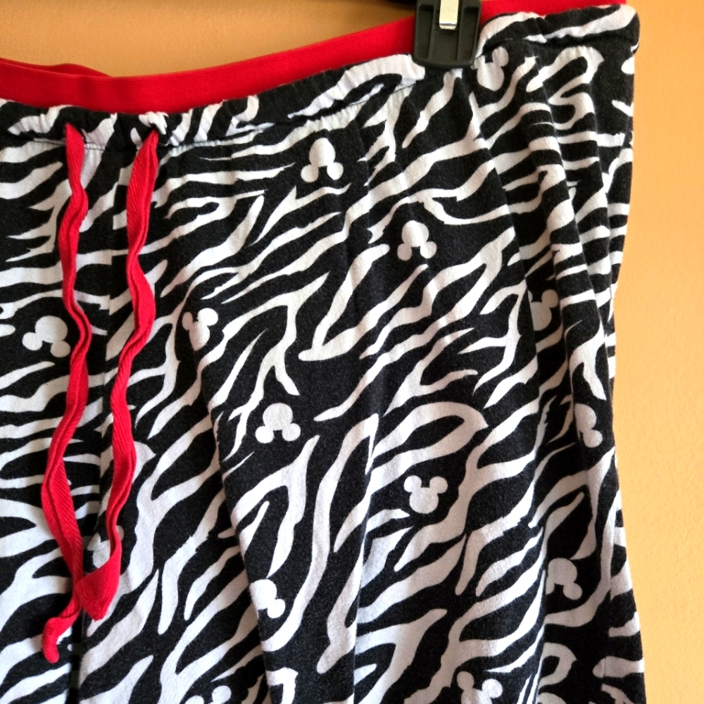 Disney Mickey Mouse Zebra Print Pajama Pants, XL (16-18)